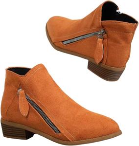 Generic Женские замшевые ботильоны, белые, с заостренным носком, стелька с эффектом памяти, декоративная боковая молния, каблук 5,8 см, повседневные осенние ботильоны