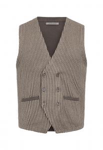 Куртка Dan John Waistcoat, Taupe Pied De Poule/Taupe
