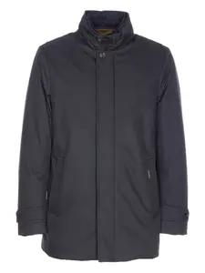 Стеганое пальто с высоким воротом Moorer, синий