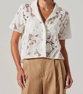 Туристический топ белого цвета ASTR