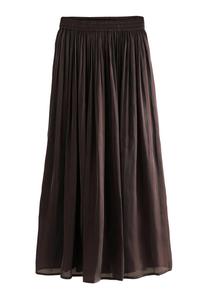 Юбка Next Pleated skirt, Chocolate Brown/Brown