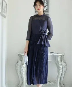 Платье для особого случая, приглашение, свадьба, официальное мероприятие, встреча выпускников, вечернее платье Pourvous, цвет Navy