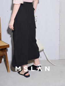 Юбка Mslan с косым разрезом, черный