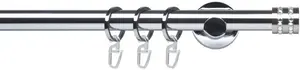 Карниз Liedeco "Готовый комплект 20 мм Piano Miami", 1 направляющая, фиксированный размер, полный карниз 240 см, Ø 2 мм, цвет chromfarben