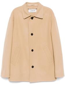 Однобортные пальто Lanvin, нейтральный цвет