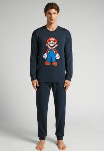 Пижамный комплект IUMAN Intimissimi Uomo NINTENDO SUPER MARIO, Blue/Dark Blue