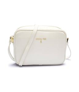 Кожаная сумка через плечо Patrizia Pepe, экрю