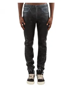 Черные узкие джинсы с покрытием цвета индиго Purple Brand, черный