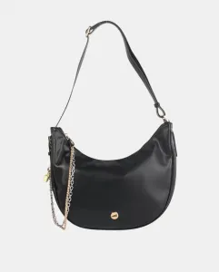 Сумка через плечо из искусственной кожи среднего размера с застежкой-молнией Volum, черный