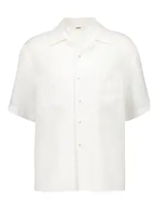 Рубашка с V-образным вырезом и карманом COMMAS, белый