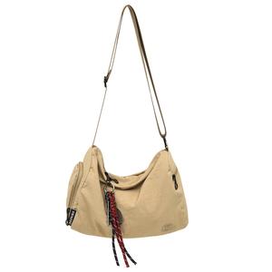 DCLOUD Нейлоновая сумка через плечо малого размера большого размера унисекс хаки черная, Khaki Comes with Charm