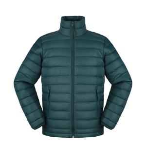 Timberland Пуховик мужской серо-зеленый со стойкой