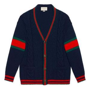 Кардиган Gucci Oversize Cable Knit Cardigan 'Blue' 497037-X1561-4352, синий