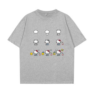 Футболка Hello Kitty SS25 Unisex Sanrio, серый