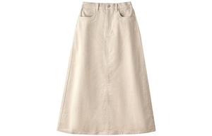 Женская повседневная длинная юбка MUJI, айвори