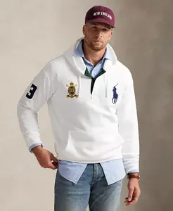Мужская толстовка с капюшоном Big & Tall с принтом в честь 20-летия Polo Ralph Lauren, белый