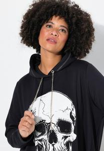 Толстовка с капюшоном WITH SKULL AND DECORATIVE SEAMS Angel of Style, черный