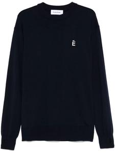 Свитер Études Studio из шерсти мериноса с круглым вырезом, синий