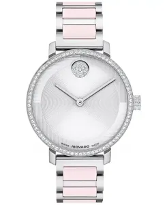 Женские часы Bold Evolution 2.0 из нержавеющей стали с кварцевым механизмом и керамическим покрытием, 34 мм Movado, two-tone