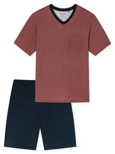 Короткая пижама SCHIESSER Comfort Nightwear, цвет Dark blue/Red