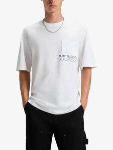 Футболка HUGO с логотипом и круглым вырезом HUGO BOSS, White