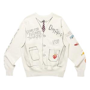 Толстовка с рисунком, созданным человеком, Белая