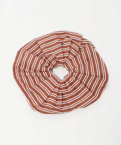 Полосатая резинка для волос United Arrows, цвет Md. Brown