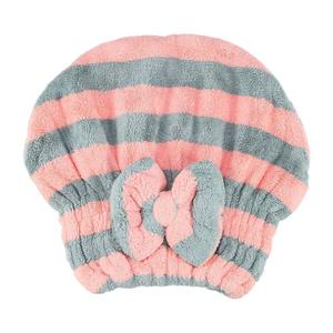 Полотенце для сушки волос из кораллового флиса, сухое полотенце для сушки волос для взрослых, сильное впитывающее серое Unique Bargains, цвет Gray Pink