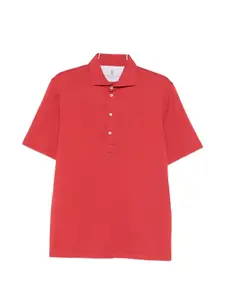 Поло на пуговицах Brunello Cucinelli, красный