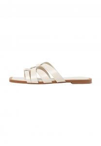 Мюли FLAT STRAPPY SLIDER SANDALS  Stradivarius, белый