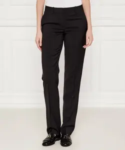 Шерстяные брюки Tameah Slim fit Boss, черный