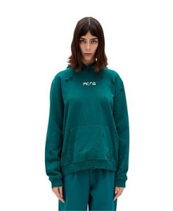 Женская хлопковая толстовка с длинными рукавами и рваными элементами PCFG, Aventurine