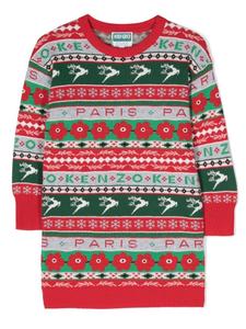 Kenzo Kids джемпер с узором вязки интарсия, красный