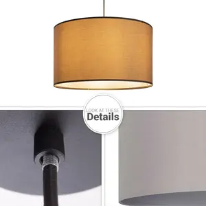 Подвесной светильник HUGO UNI COLOR E27, потолочная лампа с LED для гостиной и спальни, однотонная, декор E27 Paco Home, черный