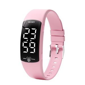 Disney Микки электронный механизм силиконовый ремешок часы унисекс черный циферблат