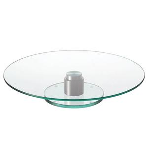 Тарелка для торта Leonardo Turn, прозрачное стекло / нержавеющая сталь - прозрачный