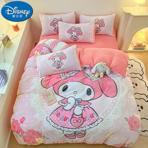 Disney Комплект флисового постельного белья из 3 предметов (простыня 120 см, пододеяльник 150х200 см), цвет Melody Girl