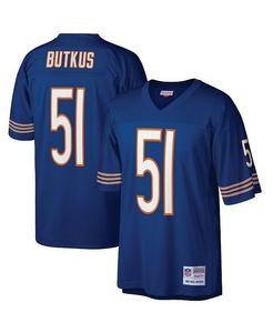 Мужская футболка темно-синего цвета Dick Butkus Chicago Bears для пенсионеров Legacy Replica Mitchell & Ness, синий