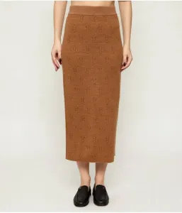 Шерстяная юбка Gant, коричневый