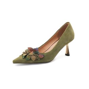 Echo&yolo Женские туфли на высоком каблуке. Цвет: армейский зеленый, бордовый, черный