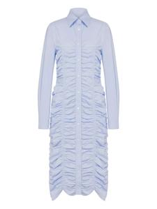 Moschino платье миди со сборками, синий