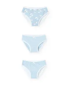 Набор из 3 хлопковых трусиков для девочки Boboli, синий
