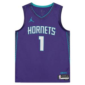 Баскетбольная майка NBA CHARLOTTE HORNETS DRI-FIT STATEMENT SWINGMAN JERSEY LAMELO BALL Jordan, цвет Orchide