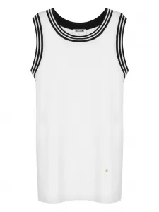 Топ без рукавов с U-образным вырезом Moschino, белый