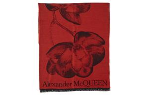 Alexander McQueen Вязаный шарф женский красный, Red