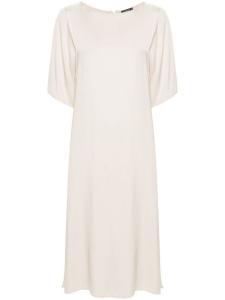 Peserico атласное платье миди, нейтральный цвет