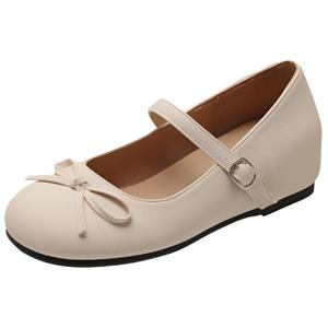 Туфли Мэри Джейн на массивном каблуке для женщин WUJI, Ecru