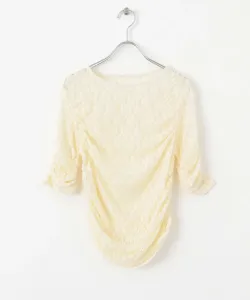 Футболка с коротким рукавом и кружевом Kbf, цвет Ivory