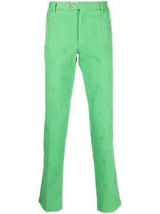 Прямые джинсы с вышивкой Skull Philipp Plein, зеленый