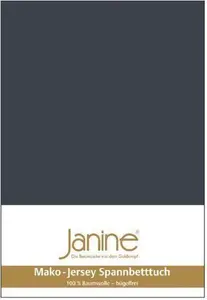 Простыня на резинке Janine Mako Jersey, простыня на резинке всех размеров и цветов 180 см x 200 см x 200 см x 220 см, титан Original Janine
